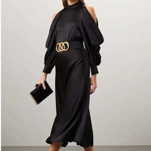 ARIAS NEW YORK‎ Halter Neck Cocktail Dress Size 4 Womens Black RTR